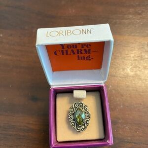 Lori Bonn Sterling Silver green quartz Gemstone slide charms
